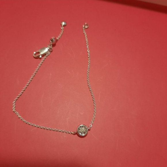 Monica Vinader Silver DIAMOND ESSENTIAL BRACELET - Picture 4 of 5